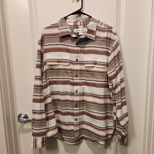 Old Navy Striped Flannel Shirt